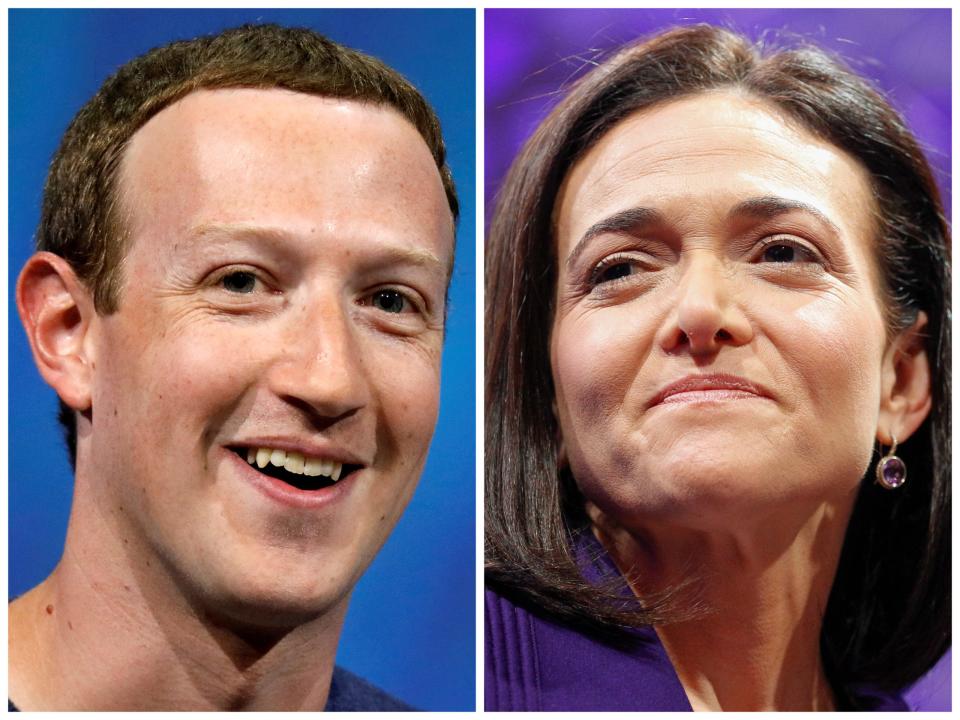 Mark Zuckerberg Sheryl Sandberg