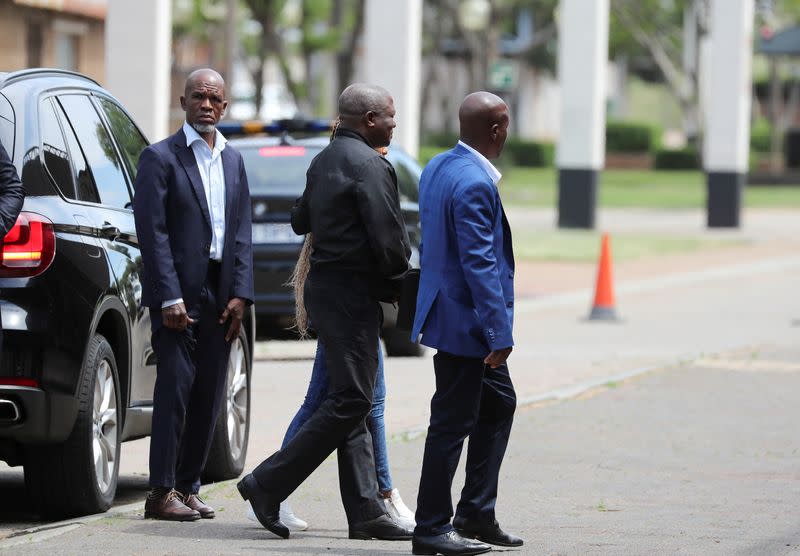 South African deputy president David Mabuza arrives at the African National Congress's (ANC) National Executive Committee meeting in Johannesburg