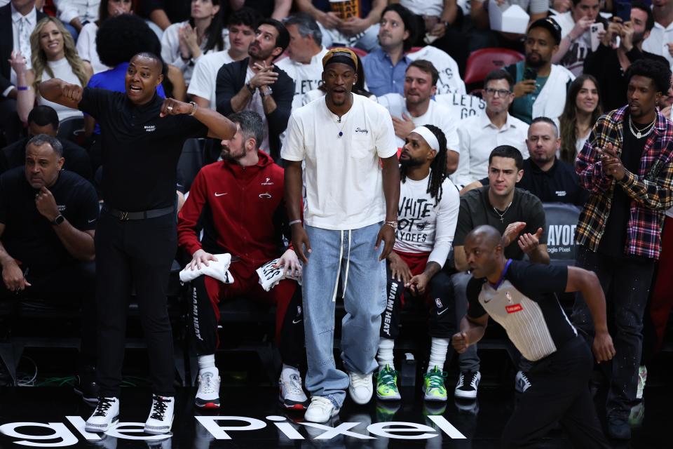 An injury meant Playoff Jimmy watched the Heat's first-round series against the Celtics from an unusual perch: the bench.