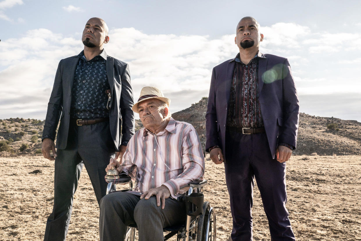 Actors Luis Moncada, Daniel Moncada and Mark Margolis (center) in  