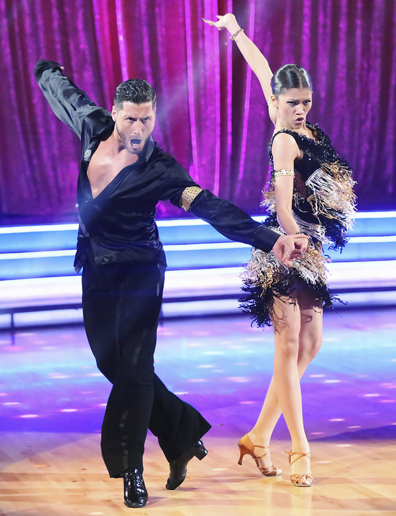 Val Chmerkovskiy and Zendaya perform on "Dancing With the Stars."