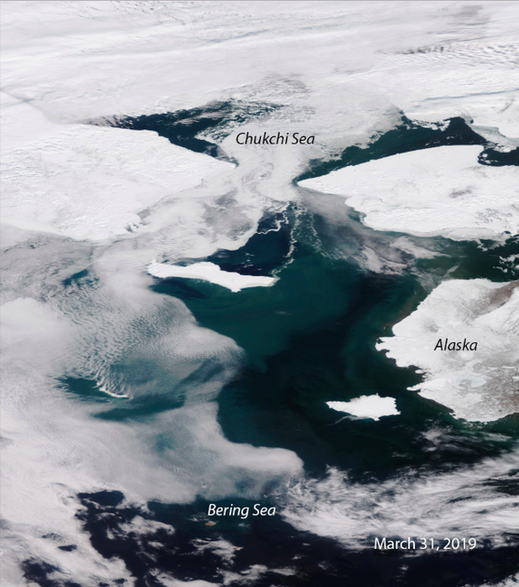 Maximum sea ice extent in 2019.