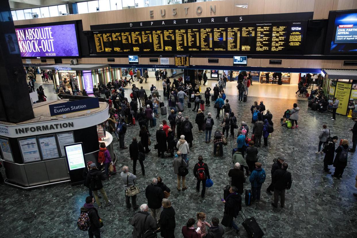 Trains in and out of Euston have been suspended over the weekend: Getty Images