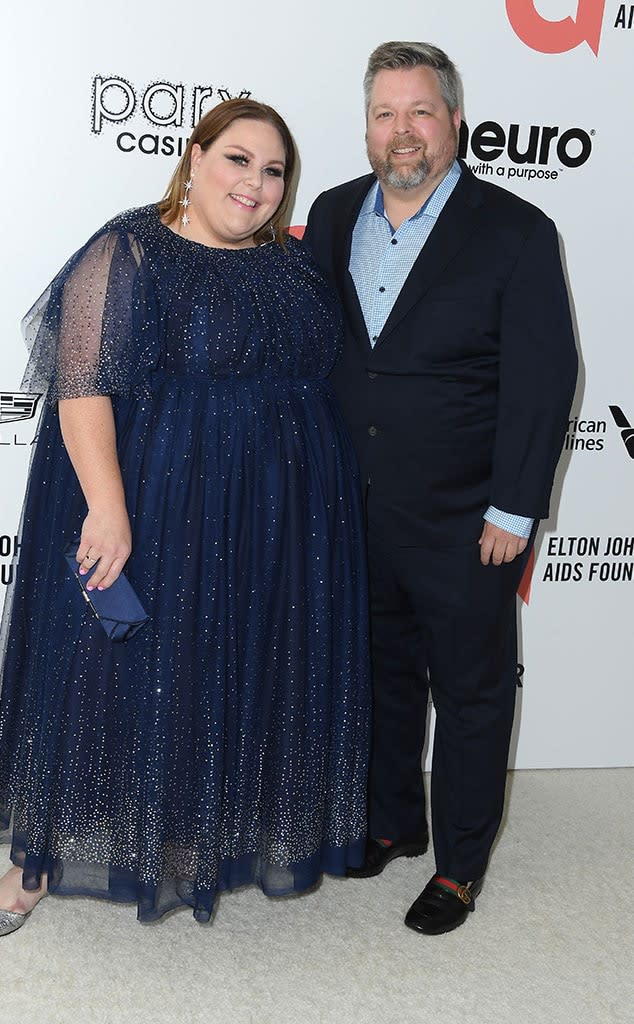 Chrissy Metz, Bradley Collins, Oscars 2022 Elton John AIDS Foundation After-Party