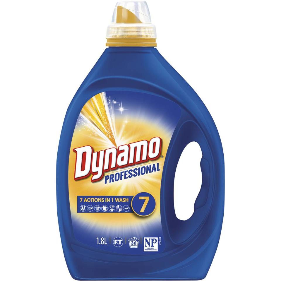 Dynamo topped the front-loader list with the $12 Dynamo Professional 7 Actions in 1 Wash. Photo: Woolworths