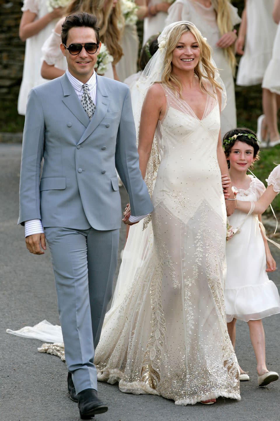 <p>When the fashion model married Jamie Hinceat, she wore a custom gown by John Galliano that was inspired by popular chiffon dresses from the '30s. While undeniably stunning, some people did point out that it looked a <em>little </em>see through. </p>