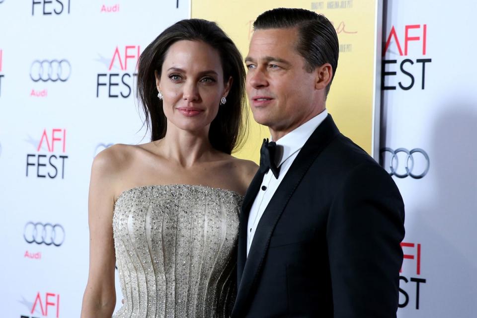 Writer-director-producer-actress Angelina Jolie Pitt and actor-producer Brad Pitt attend Audi at the opening night gala premiere of 'By the Sea' during AFI FEST 2015 presented by Audi at TCL Chinese 6 Theatres on 05 November 2015 in Hollywood, California (Jonathan Leibson/Getty Images)