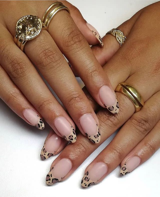 5) This Leopard-Inspired Design for Aries Nails