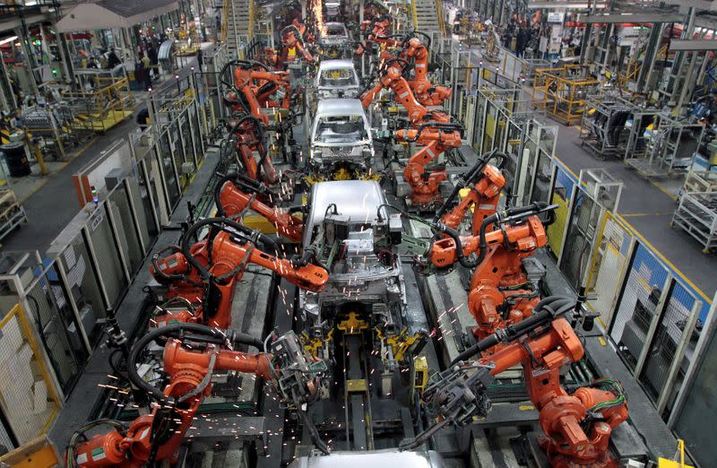 FILE PHOTO: Ford cars are assembled at a plant of Ford India on the outskirts of Chennai