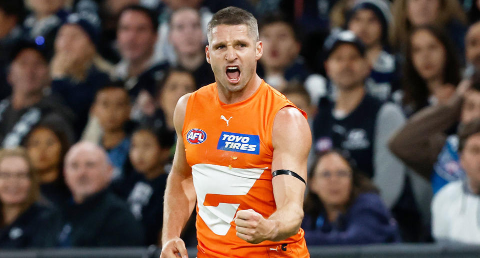 Seen here, GWS star Jesse Hogan in the AFL.