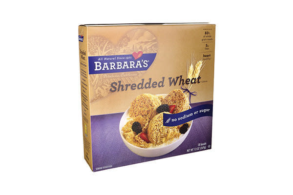 <strong>Mueller says:&nbsp;A. One ingredient, nothing added!<br /></strong><br />40g per serving<br />140 calories<br />1g fat<br />5g fiber<br />4g protein<br />0g sugar<br /><br /><i>Ingredients: 100 percent whole wheat.</i>