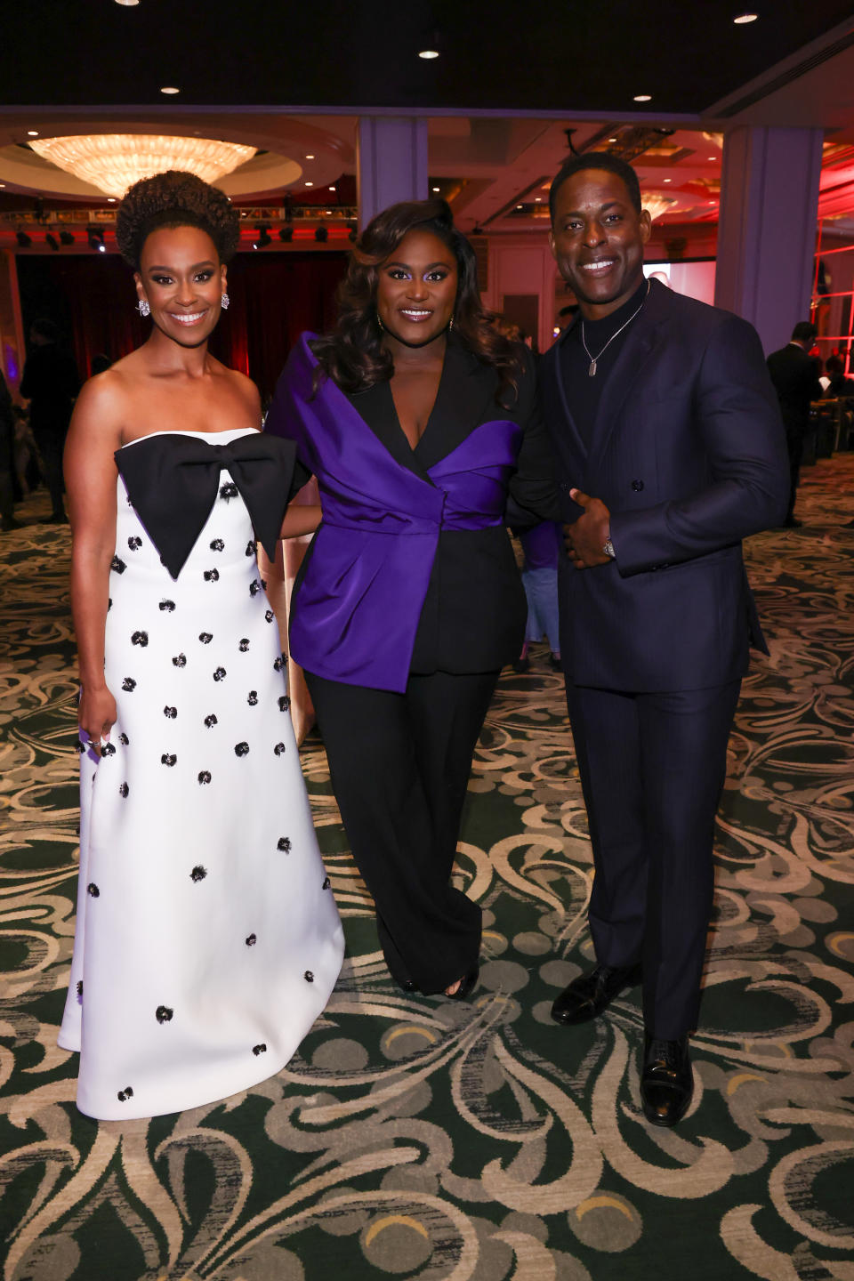 Ryan Michelle Bathe, Danielle Brooks and Sterling K. Brown at the 15th Annual AAFCA Awards held at the Beverly Wilshire, A Four Seasons Hotel on February 21, 2024 in Beverly Hills, California.