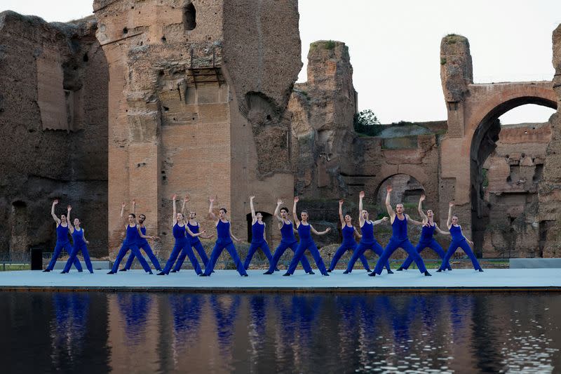 Inauguración de un estanque especial en las Termas de Caracalla, Roma, Italia