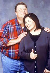 John Goodman and Roseanne Barr | Photo Credits: Bob D'Amico/ABC Archive/Getty Images