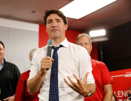 Canada's Prime Minister Justin Trudeau campaigns in Truro