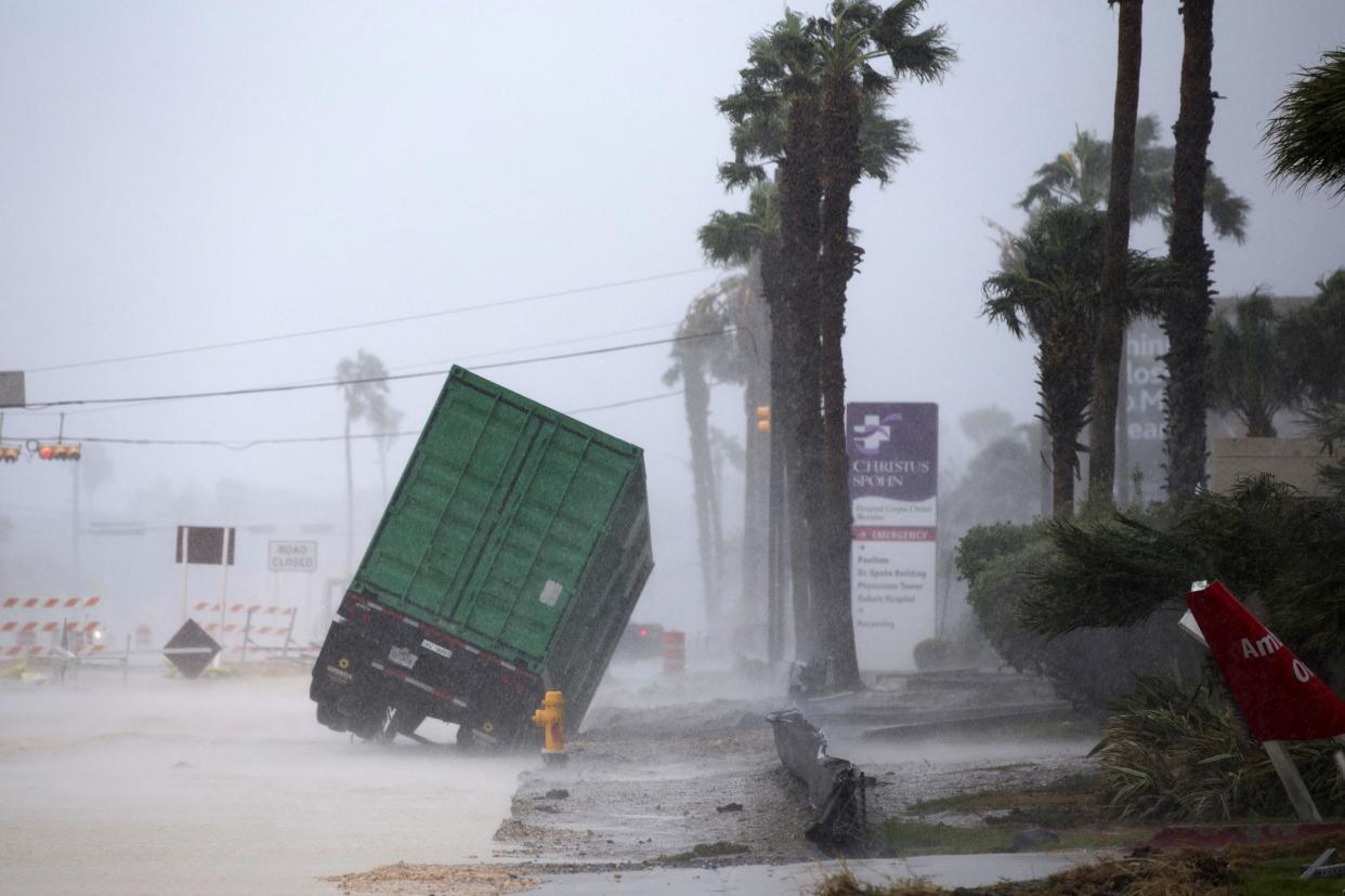 Hurricane Harvey causes havoc in Corpus Christi, Texas: Courtney Sacco/Corpus Christi Caller-Times via AP