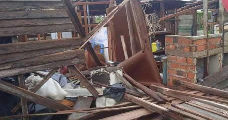 A house destroyed by Hurricane Ian in the town of Buenavista, in San Luis, Pinar del Río.