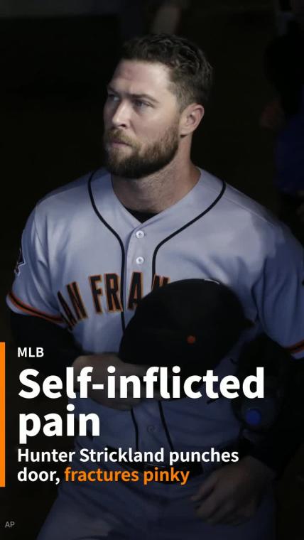 Hunter Strickland punches door, fractures pinky after blowing save against Marlins