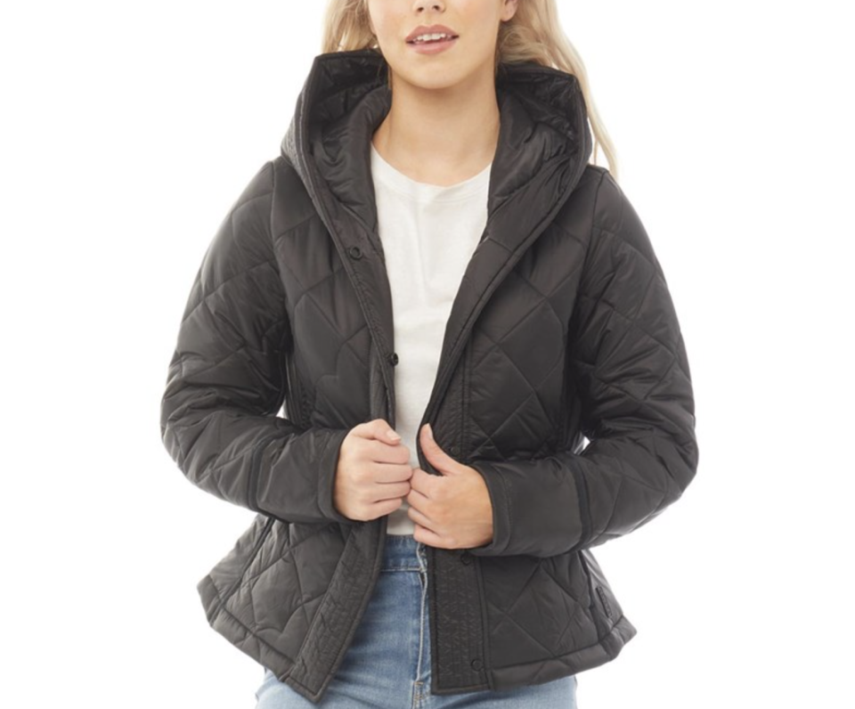 Hunter Damen Refined Steppjacke Schwarz