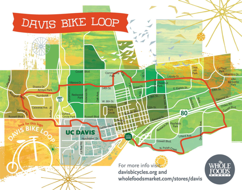 The Davis Bike Loop is only one of the many innovative bike-centric routes in Davis, CA.<p>Davis Bicycles</p>