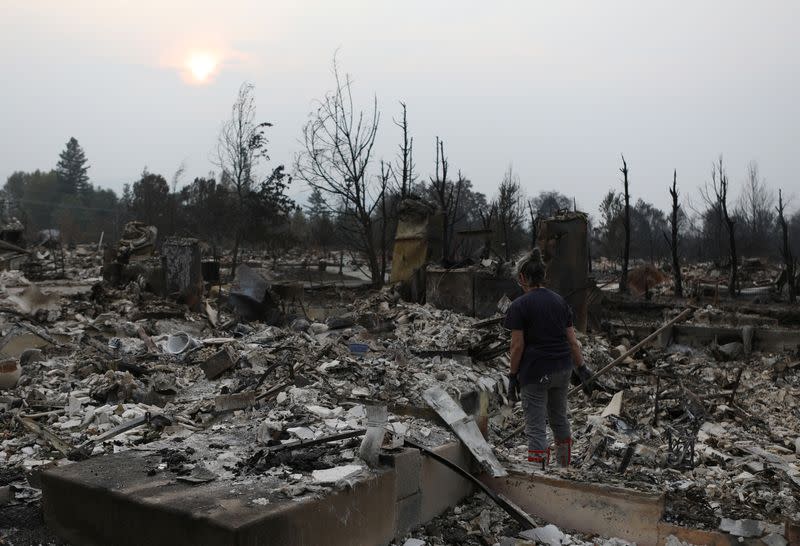 FILE PHOTO: Destruction seen after wildfires in Oregon