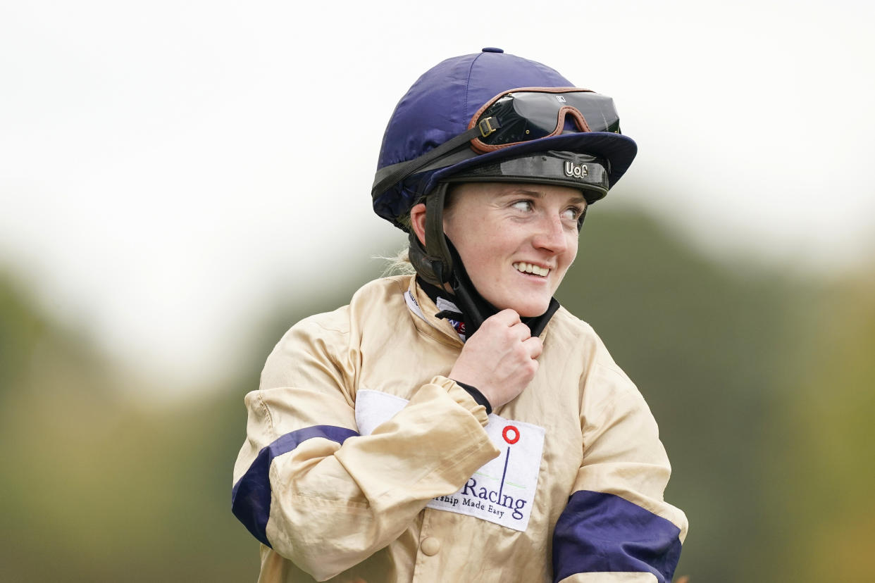 Glen Shiel and Hollie Doyle after winning The Qipco British Champions Sprint Stakes at Ascot - her first Group One success