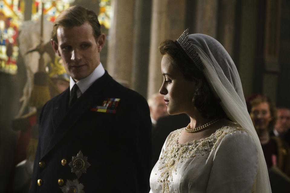 The Crown seasons one and two starred Claire Foy and Matt Smith as Queen Elizabeth II and Prince Phillip. (Netflix)