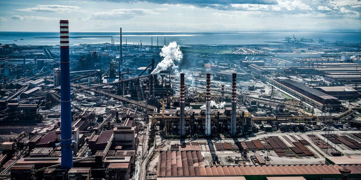 Taranto Ilva steel plant 2013 aerial view Getty