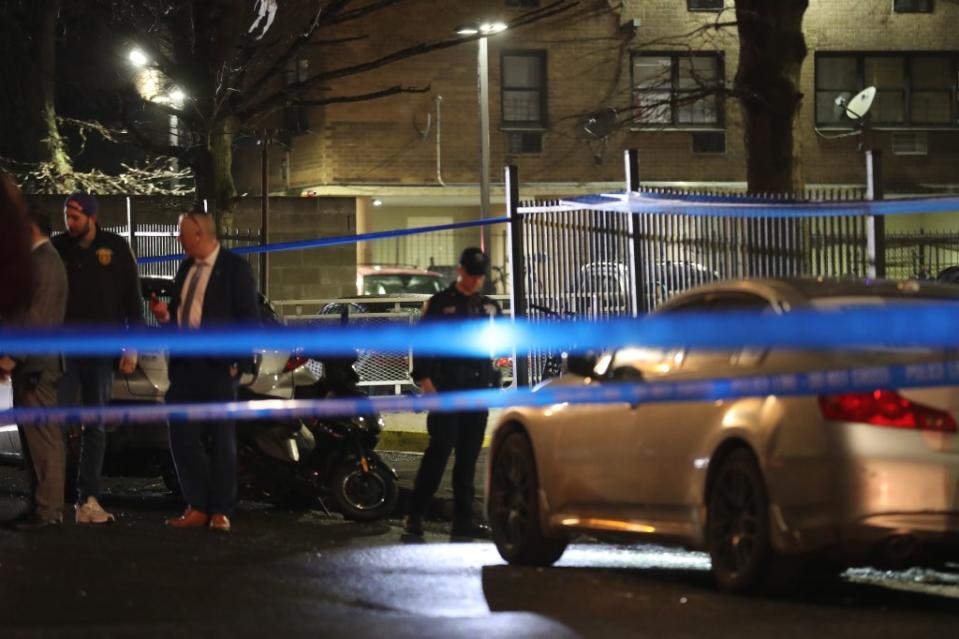 A 33-year-old man was shot dead outside the Ebbets Field Apartments in Crown Heights. William C Lopez/New York Post