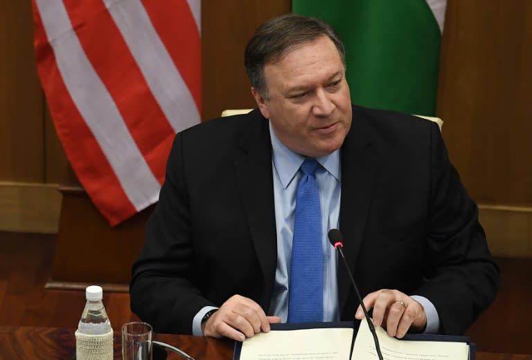 News of the op-ed caught up with US Secretary of State Mike Pompeo -- who branded it "sad" and "disturbing" during a visit to New Delhi