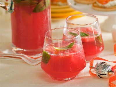 Watermelon and cranberry cocktail