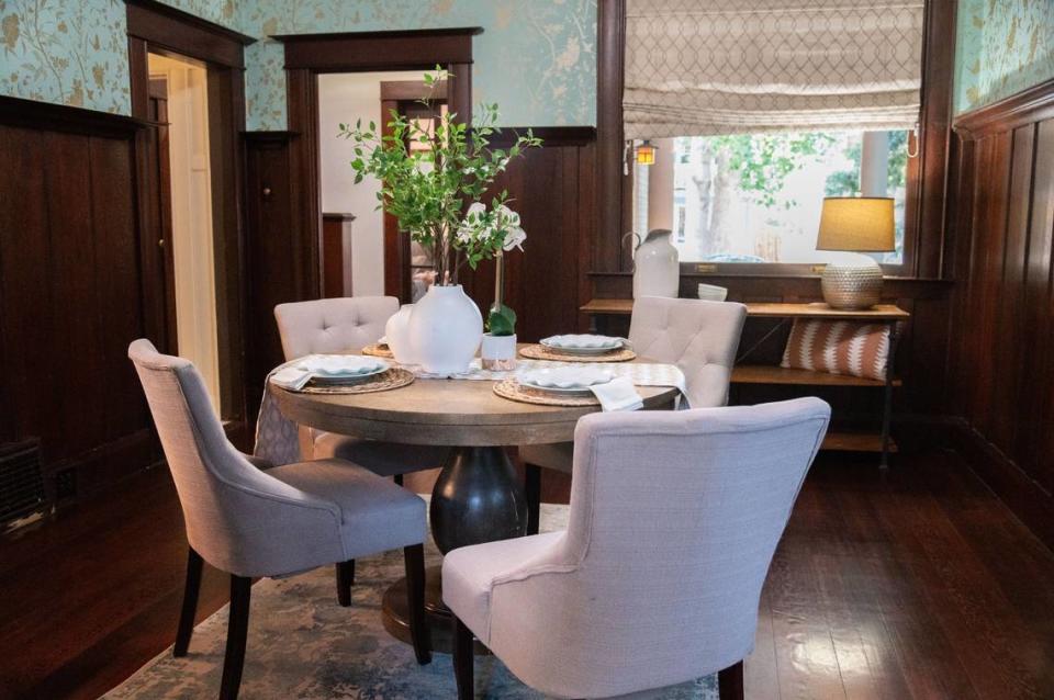 Chairs sit around the kitchen table of the historic Wilder House in Sacramento’s Alkali Flat neighborhood on Monday. The house was built in 1905.