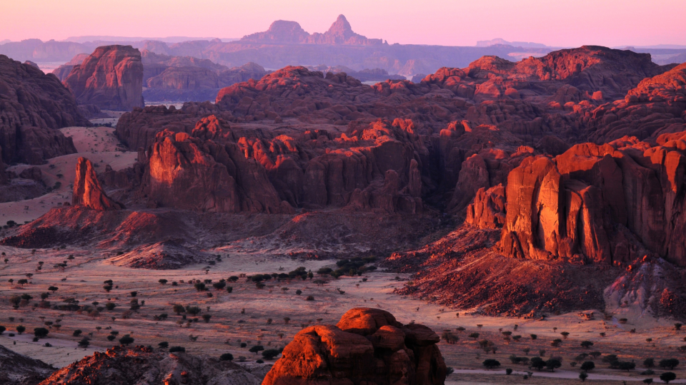 A view across Chad's Ennedi desert