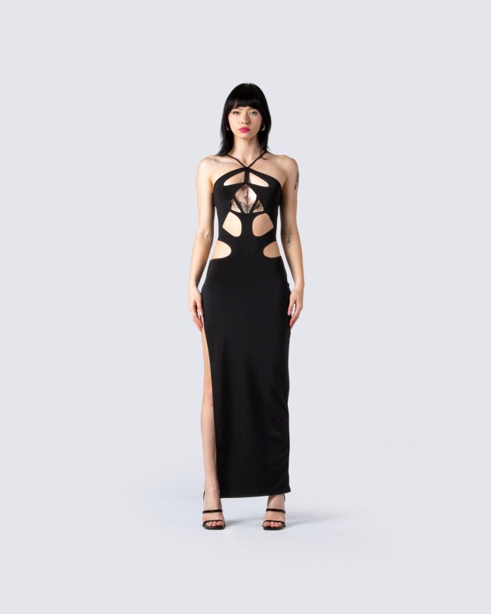 <p><a href="https://finesse.us/products/carrie-black-cut-out-dress?variant=39691488493645¤cy=USD&wickedsource=google&wickedsource=google&wickedid=Cj0KCQjwtO-kBhDIARIsAL6Lorf9JQnwqoXiHnkbJBR6C3mdCajMbczU2h1JfyJHT_D3LYxf0CAHkXIaArDcEALw_wcB&wickedid=Cj0KCQjwtO-kBhDIARIsAL6Lorf9JQnwqoXiHnkbJBR6C3mdCajMbczU2h1JfyJHT_D3LYxf0CAHkXIaArDcEALw_wcB&wcid=17492405202&wcid=17492405202&wv=4&wv=4&gclid=Cj0KCQjwtO-kBhDIARIsAL6Lorf9JQnwqoXiHnkbJBR6C3mdCajMbczU2h1JfyJHT_D3LYxf0CAHkXIaArDcEALw_wcB" rel="nofollow noopener" target="_blank" data-ylk="slk:Shop Now;elm:context_link;itc:0;sec:content-canvas" class="link ">Shop Now</a></p><p>Carrie Black Cut Out Dress</p><p>$48.00</p><p>finesse.us</p>