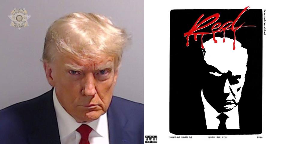 People Are Editing Donald Trumps Mugshot Onto Famous Album Covers