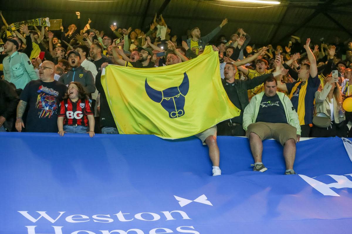 Oxford United fans enjoyed a night to remember at London Road <i>(Image: Simon Hall)</i>