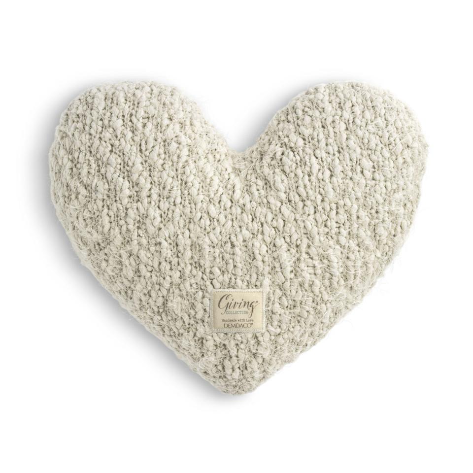 11) Cream Giving Heart Weighted Pillow