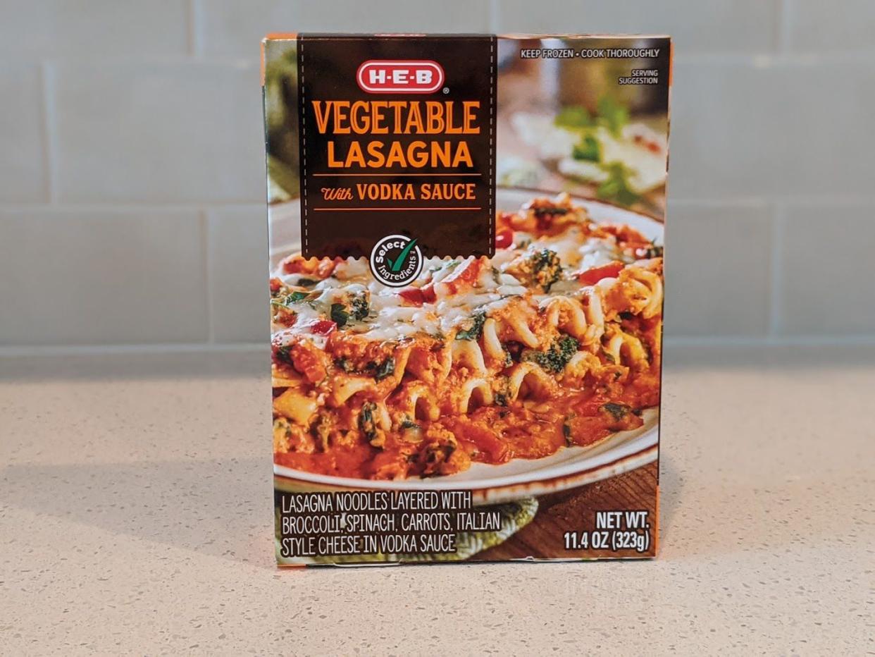 HEB Vegetable Lasagna with Vodka Sauce