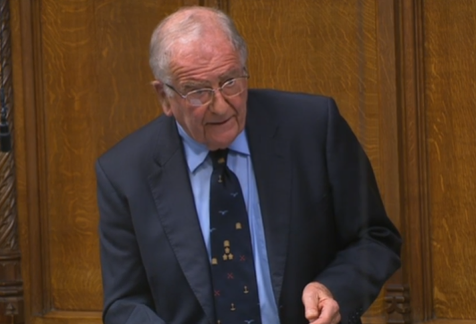 Sir Roger Gale said the PM was out of touch with what was going on at home (screen grab)