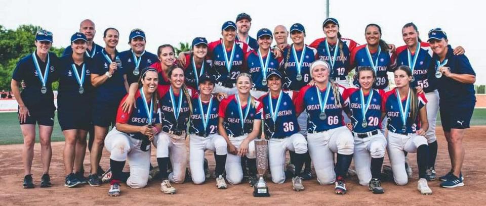 Miami’s Katie Burge, a Palmetto High School grad and a UCF softball player, competes for the Great Britain national softball team.