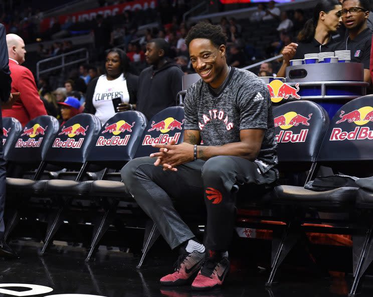 DeMar DeRozan is going to be in Toronto for a while. (Getty Images)