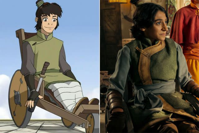 <p>Nickelodeon; Netflix</p> Lucian-River Chauhan plays Teo in 'Avatar: The Last Airbender'