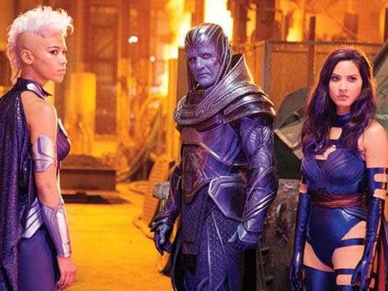 Alexandra Shipp, Oscar Isaac and Olivia Munn in ‘X-Men: Apocalypse’ (Fox)