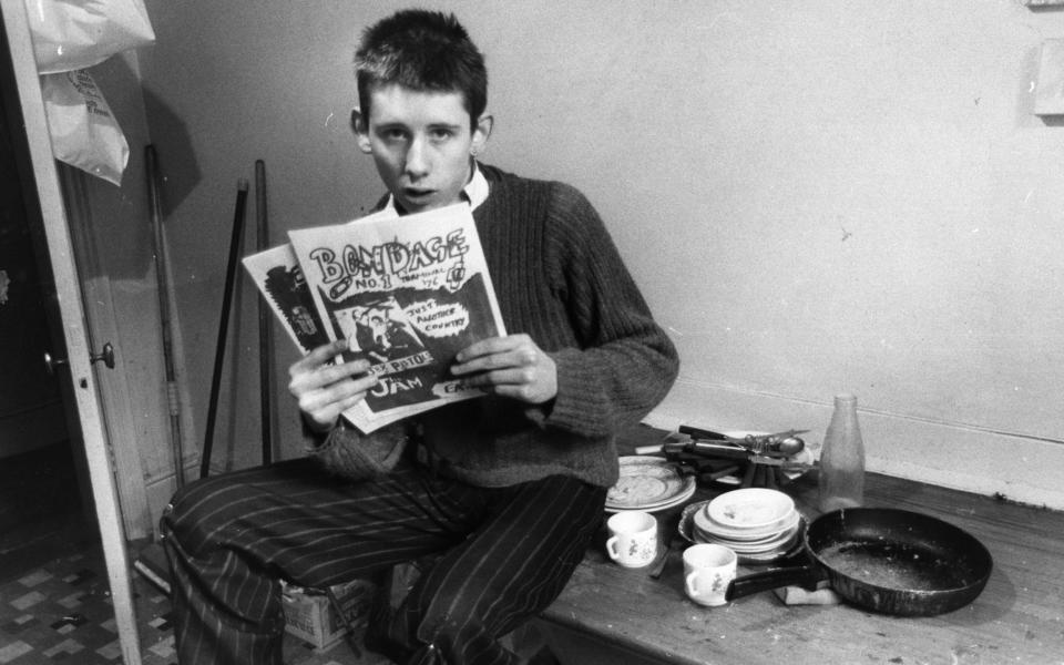 MacGowan, at 19, when editor of punk rock magazine Bondage, in 1977