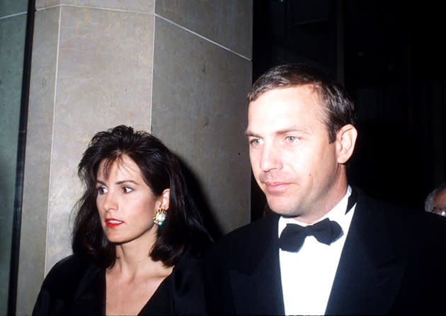 <b>#9 Kevin Costner and Cindy Silva</b> <br>Actor Kevin Costner married Cindy Silva in 1978, when the two were just a few years out of college and Costner was an unknown aspiring actor. Sixteen years later, life was very different for Costner, who had a resume filled with hits like “Field of Dreams” and “Dances With Wolves,” and the couple, who were raising three kids together, grew apart. Though their divorce was settled privately, Silva was rumored to have left the marriage with a whopping $80 million. (Barry King/WireImage)