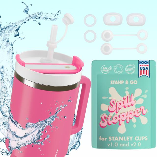 8PCS + Single Pastel Flower Spill Proof Stoppers for Stanley Cup