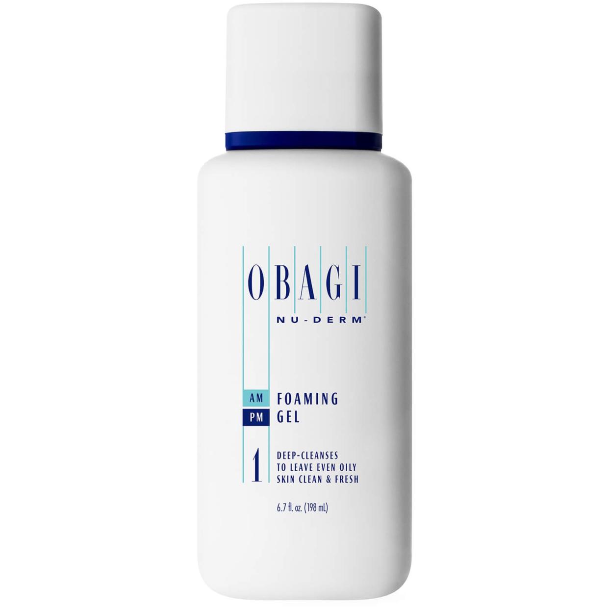 <p><a href="https://go.redirectingat.com?id=74968X1596630&url=https%3A%2F%2Fwww.dermstore.com%2Fobagi-medical-nu-derm-foaming-gel-200ml%2F14920303.html&sref=https%3A%2F%2F" rel="nofollow noopener" target="_blank" data-ylk="slk:Shop Now;elm:context_link;itc:0;sec:content-canvas" class="link rapid-noclick-resp">Shop Now</a></p><p>Foaming Cleanser</p><p>dermstore.com</p><p>$45.00</p>