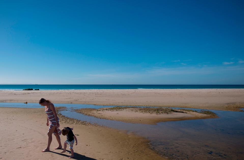 Los Lances beach in Tarifa, Spain.