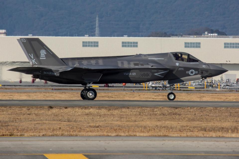 A U.S. Marine Corps F-35B Lightning II with Marine Fighter Attack Squadron (VMFA) 121, taxis to the runway at Marine Corps Air Station Iwakuni, Japan, Feb. 2, 2017. VMFA-121 is permanently stationed at MCAS Iwakuni and belongs to Marine Aircraft Group 12, 1st Marine Aircraft Wing, III Marine Expeditionary Force. The F-35B Lightning II is a fifth-generation fighter, which is the world’s first operational supersonic short takeoff and vertical landing aircraft. The F-35B brings strategic agility, operational flexibility and tactical supremacy to III MEF with a mission radius greater than that of the F/A-18 Hornet and AV-8B Harrier II in support of the U.S. – Japan alliance. (U.S. Marine Corps photo by Cpl. Aaron Henson)