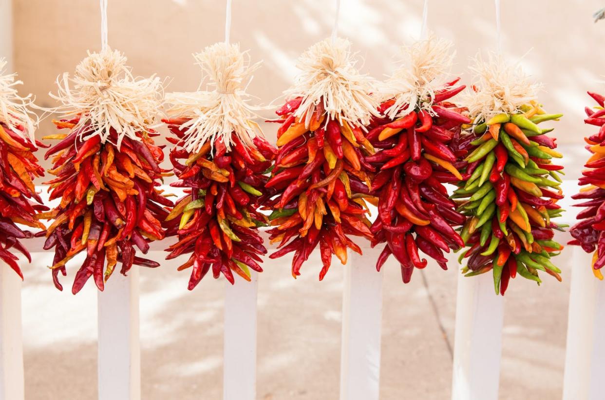 <a href="https://www.shutterstock.com/es/image-photo/chili-peppers-drying-on-fence-santa-362973071" rel="nofollow noopener" target="_blank" data-ylk="slk:Shutterstock / Angel McNall Photography;elm:context_link;itc:0;sec:content-canvas" class="link ">Shutterstock / Angel McNall Photography</a>